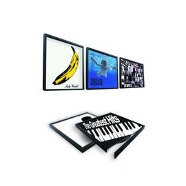 Gadget Candy 12-Inch Record Frame – Glass-free – Open back - Push-fit Setup - Thicker for Double Albums