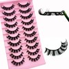 10 Pairs of 3D False Eyelashes Russian False Eyelashes Natural