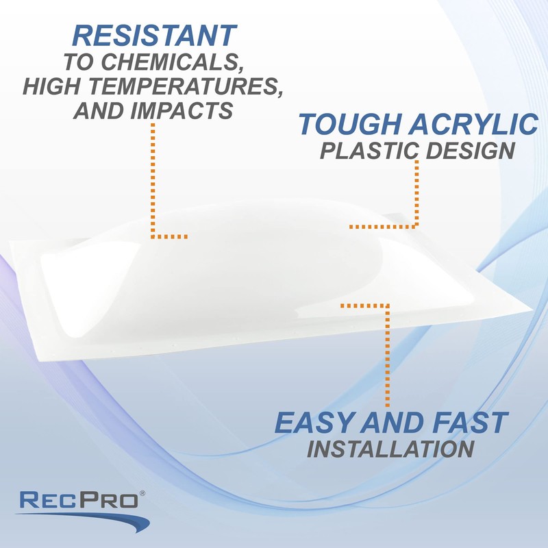 RecPro RV Skylight Outer Dome | 14" x 22" Universal