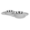 Double Pet Bowls Rustproof Stainless Steel Dog Water Food Bowls