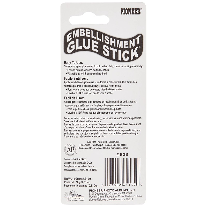 Pioneer Glue Stick Extra Strength for All Types of Embellish