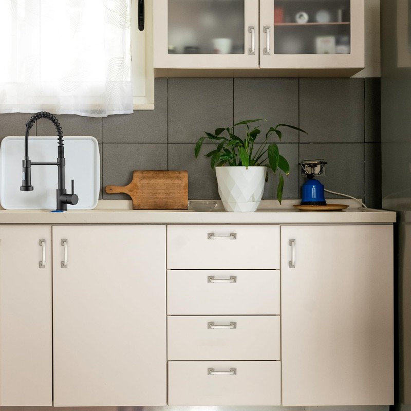 Ravinte 30 Pack Solid 3" Square Foot Cabinet Arch Pull