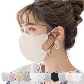 ICHIMIZU Mask, Spring First Sale, Pollen, Breathable, 3-Layer Thin, Supervised by a Beauty Doctor, 6 Pack x 10, 3D Mask, Bi-Color Mask, Small Face Mask, Eligible Invoice Producer, Ensures Mouth Space