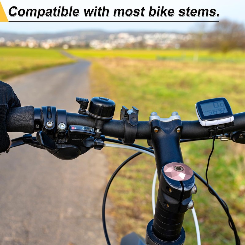 sourcing map 2pcs Bicycle Headset Stem Top Cap 1-1/4" (31.8mm)