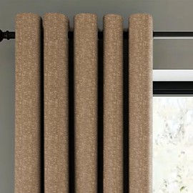 Casableu Lasa Blackout Curtains for Bedroom & Living Room - 120 Inch Coffee Color 2 Panel Set, Thermal Insulated to Reduce Heat Loss, Block Light, Save Energy, Noise Reducing Drapes