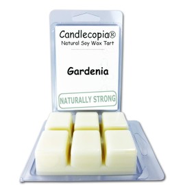 Candlecopia Gardenia Strongly Scented Hand Poured Vegan Wax Melts, 12 Scented Wax Cubes, 6.4 Ounces in 2 x 6-Packs