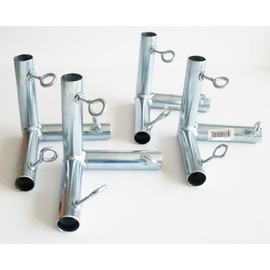 4pcs 3 Way 1" Flat Corner Canopy Fittings Batting Cage Fittings (F3B) - Fits 1" EMT Pipe that has an outer diameter of 1 3/16"
