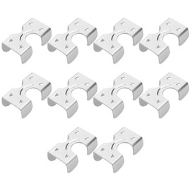 EMSea Pack of 10 Heavy Duty Double Rope Clamps Made of 304 Stainless Steel Size 40 mm x 22 mm for Rope Diameter from 10 mm to 12 mm Multi-Purpose Rope Pressure Clamp