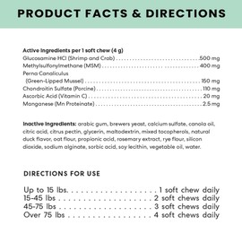 The Pets Table Hip & Joint Soft Chews Duck Flavored Mobility Supplement for Dogs, Joint Support Supplement with Glucosamine, 60 Chews for Healthy Joints and Mobility