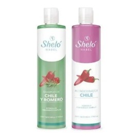 Pack Shampoo y Acondicionador Sheló Nabel de Chile y Romero para Anticaída