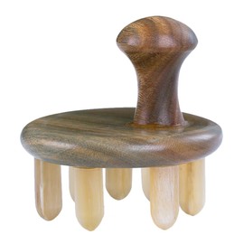 NOLITOY Natural Sandalwood Scalp Massager Comb Horn Massage Tool for Scalp Care and Muscle Relaxation for Hair Growth and Head