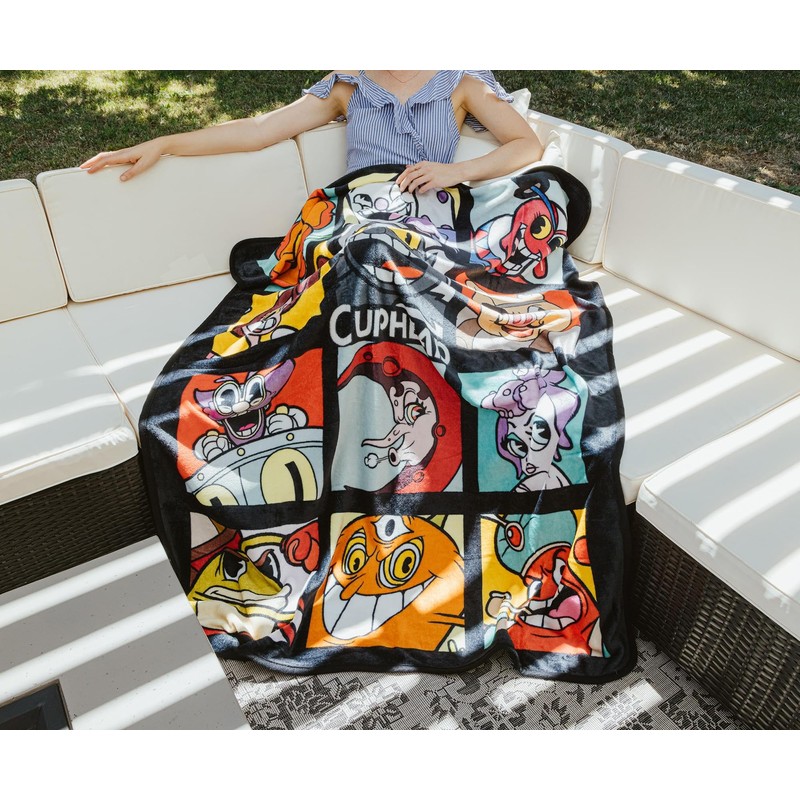Cuphead Villains Fleece Throw Blanket | 45 x 60 Inches