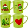 Suclain 4 Pcs Christmas Plastic Mugs Bulk 15 oz Stole