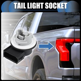 INFINAUTO Tail Light Socket, Parking Lamp Connector Assembly No.2U5Z-13411-FB/2U5Z13411FB for Ford F-150 Focus for Lincoln Navigator Black, 1 Pc