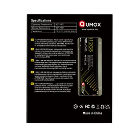QUMOX 512GB PCIe NVMe M.2 Internal Solid State Drive SSD- Ultra-Fast Read Speed 2000MB/s, Write Speed 1500MB/s
