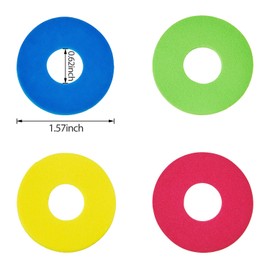 36 Pieces Foam Disc Shooter Spare Flying Foam Disc Toy for Remote Control Robot Toy, Red, Blue, Yellow, Green