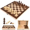 Wooden Chess Game, Chess Lady Backgammon 3 in 1 Chess