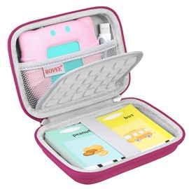 BOVKE Carrying Case Compatible with ZNZ/Aullsaty/Yordawn Talking Flash Cards Early Educational Toys for 3 4 5 6 Year Old Baby Boys Girls, Preschool Learning Reading Machine Storage Holder, Raspberry