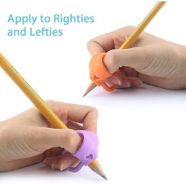 10 Piezas Agarres para Lápices, Posicionador de Lapiz, Pencil Grip, Agarre de Lápiz de Silicona, Ergonómico Soporte de Lápiz para Niños para Corregir la Postura, Corrector de Escritura para Niños