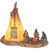 StealStreet SS-G-11390 Native Americans with Lighting Tipi Collectible Indian Decoration