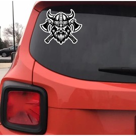 Bearded Warrior Viking Sticker – 5-Inch Waterproof Vinyl Decal for Cars, Bikes, Laptops, Water Bottles, Windows, Bumpers, Notebooks, Helmets, and Skateboards
