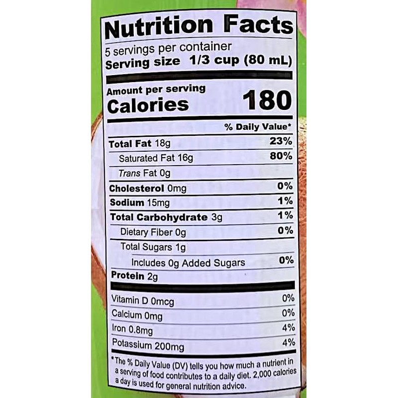 Coconut Cream, 13.5 fl oz, Pack of 4, 400ml