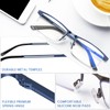 KONHAGO Blue Light Blocking Reading Glasses for Men, Half Frame