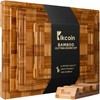 Kikcoin Extra Large Bamboo Cutting Boards, (Set of 3) Chopping