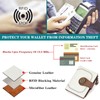 SENDEFN Bifold Purse Card Holder Wallet Genuine Leather RFID Blocking