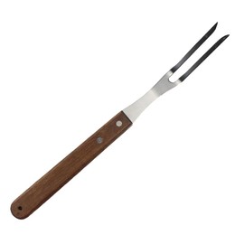ccHuDE Stainless Steel Carving Fork Barbecue Meat Fork Cooking Steak Fork Grill BBQ Fork Kitchen Serving Fork Large Wood Handle Fork 330 mm