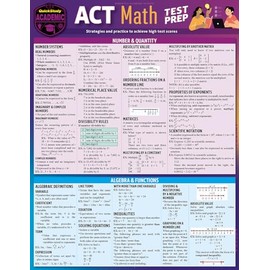 ACT Math Test Prep: a QuickStudy Laminated Reference Guide