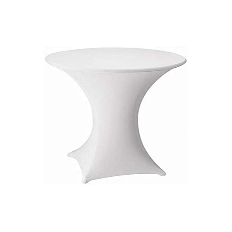 Gastro Uzal Table cover, 2-piece set, white, stretch, diameter 70-75