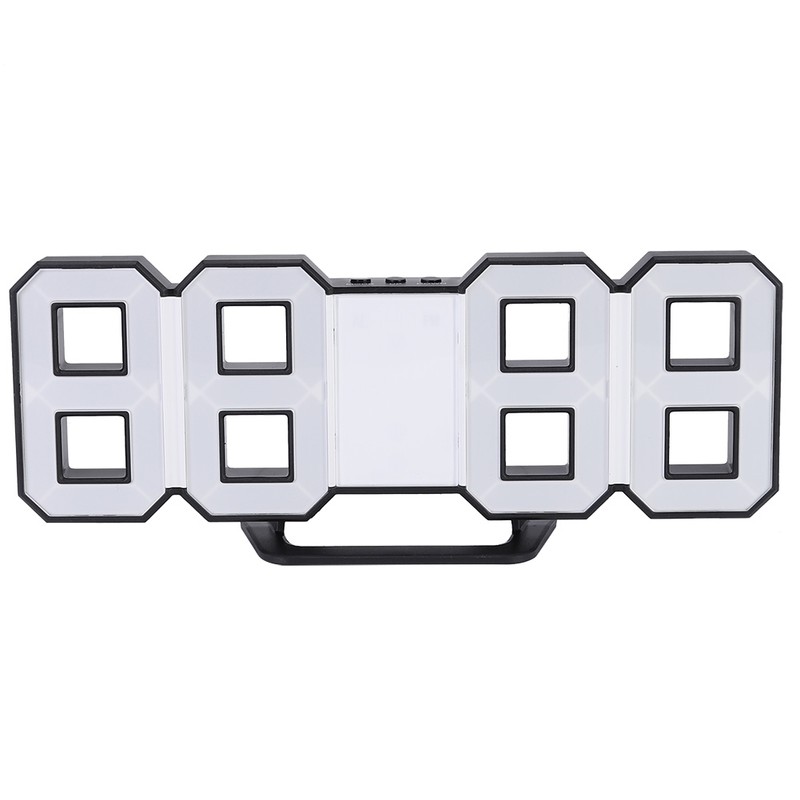 Digital LED Large 3D Table Hanging Wall Clock Alarm Snooze