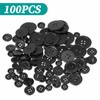 100Pcs Resin Sewing Buttons Premium 4-Hole Craft Buttons Eco-Friendly Round