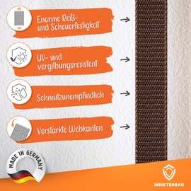 MEISTERBAU - 6 m Roller Shutter Belt 14 mm [Made in Germany] - Roller Shutter Tape for Roller Shutters on Doors and Windows - Extremely Tear-Resistant and UV-Stable - Roller Shutter Strap with Strong