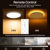 AmazeFan 12 Inch LED Ceiling Light Dimmable - 24W 2400LM