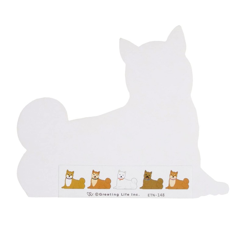 Greeting Life ETN-148 Animal Die Cut Memo Shiba Inu Fushing
