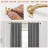 Warm Gold Curtain Rods 2 Pack,1 Inch Disc Curtain Rods