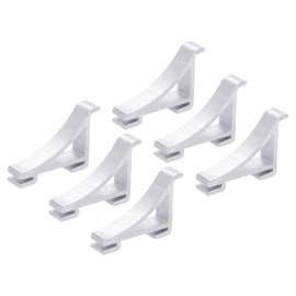 sourcing map Pack of 6 Shelf Brackets Fridge Kit Support for Home 1.57 x 0.33 x 1 Inch