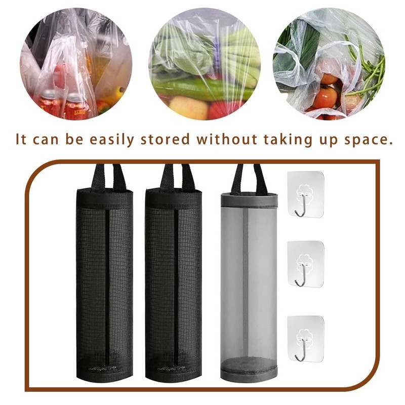 Pack of 3 Bag Collectors, Plastic Bags Shopping Bag Holder,