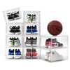 Uni HIMO Drop Front Shoe Box with Clear Door,10 pack