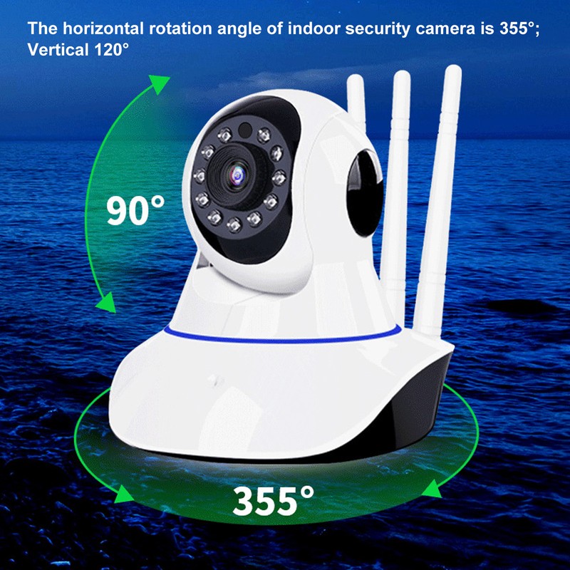 3 Antenna Monitor Camera 2MP 1080P Night Vision Motion Detection