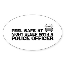 CafePress Funny Police Officer Oval Car Bumper Sticker