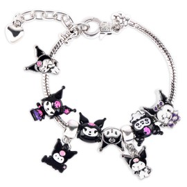 Ainvliya Br Charm Bracelets for Womens Girls, Adjustable Kur-omi Bracelet Kit Gifts Teenage Girl Jewellery Set Cartoon Cute Friendship Bracelet Perfect for Birthday Valentine's Day Mother's Day Gift