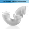 LESSO 1-1/2" PVC Pipe DWV P-Trap with Union Plastic NUT