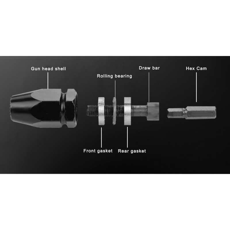 M6/M8 Riveter Gun Aluminum Pneumatic Rivet Nut Kit Self‑Locking Joint