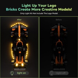 Kyglaring LED Light Kit, Compatible with Leg0 77251, Designed for McLaren F1 Team MCL38 Race Car Model Kits（NO Model