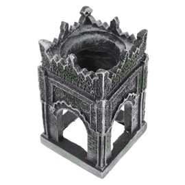 SUPVOX Aquarium Landscaping Ornament Antique Simulation Resin Castle Decoration for Fish Tank Vintage Style Accessory for Aquariums and Lifelike Design for Natural Aesthetics