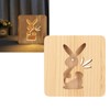 Wooden Carving Night Light Rabbit Shape Soft Light Eye Protection