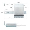 WellMade Inside Deadlock, Heavy Duty Garage Doors Side Lock, Galvanized